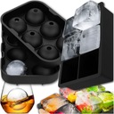 СИЛИКОНОВАЯ ФОРМОВКА ДЛЯ КУБИКОВ ЛЬДА ФОРМОВОЧНАЯ ФОРМОВКА ДЛЯ КУБОВ ШАРИКИ БОЛЬШИЕ XXL 2в1