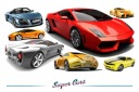 Наклейки на стену с машинками - Super Cars 10