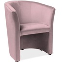 TM-1 Бархатное античное кресло Bluvel цвета розового венге 52