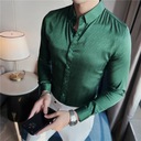 M-4XL moda sztuczny jedwab koszula mężczyzna jesi Marka bez marki