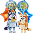 Фольгированные шары для собак BLUEY BINGO на день рождения 6 шт.