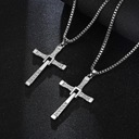 Náhrdelník Čierny kríž VIN DIESEL TORETTO FAST N7 s krížom Oceľ 316L Celková dĺžka 60 cm