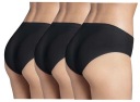 ЧЕРНЫЕ БЕСШОВНЫЕ ТРУСИКИ GATTA ИЗ ХЛОПКА 3шт.