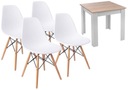 Стол Libre 70x70 + 4 стула Milano, РАЗНЫЕ ЦВЕТА