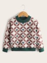 SHEIN ДЕТСКИЙ ЗИМНИЙ ДЖЕМПЕР С ДЛИННЫМ РУКАВОМ 130 V3C
