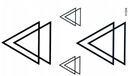 Набор из 3 татуировок EYE OF PROVIDENCE + треугольные линии