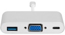 ADAPTER USB C VGA+USB 3.0+PD 4K HUB 3w1 MacBook