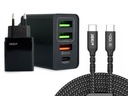 ZASILACZ DO SZYBKIEGO ŁADOWANIA QC PD DŁUGI PORZĄDNU KABEL USB-C/USB-C 2m