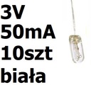 żarówka miniaturowa biała 3x7mm 3V 50mA 10szt