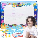 ВОДНЫЙ КОВРИН ДЛЯ РИСОВАНИЯ РИСУНКОВ С ВОДНЫМИ ШТАМПАМИ НАБОР ШТАМПОВ 100Х80СМ