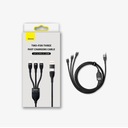 Baseus Flash Series II USB Type C / USB Type A - Type C / to Lightning kabel Barva modrá