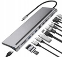 Концентратор USB-C 2x HDMI 4k VGA LAN RJ45 USB 3.0 PD 87 Вт