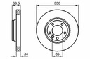 BOSCH DISCOS DE FRENADO 2 PIEZAS PARTE DELANTERA AUDI Q7 PORSCHE CAYENNE VW TOUAREG 