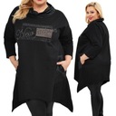 Tunika Plus Size čierna s predĺženými stranami veľ.48/50