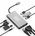 HUB USB-C Адаптер HDMI 11 в 1 4K VGA Gigabit Ethernet Разъем RJ45 SD VGA M1 M2