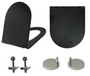 СИДЕНЬЕ ДЛЯ УНИТАЗА, СИДЕНЬЕ ДЛЯ УНИТАЗА, ТИП U, ЧЕРНЫЙ МАТОВЫЙ, МЕДЛЕННО ЗАКРЫВАЮЩИЙСЯ, ЖЕСТКИЙ
