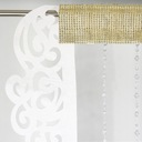 Dekoračný panel Prelamovaný zlatý zirkón KORÁLKY PÁSKA STYL L554 JG417 Farba biela zlatá