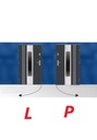 Двери универсальные наружные стальные UA1 INOX антрацит 90, левые, массив металла