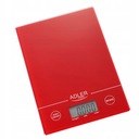 WAGA KUCHENNA SZKLANA PŁASKA DUŻY WYŚWIETLACZ LCD CZERWONA