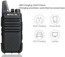 Retevis RT622 Walkie Talkie Mini, профессиональные радиостанции CTCSS/DCS PMR446