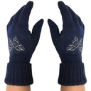 Dámske zimné rukavice tmavomodré vlnené Veľkosť uniwersalny
