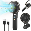 МИНИ-СКЛАДНОЙ РУЧНОЙ ВЕНТИЛЯТОР, 5 СКОРОСТЬ ВОЗДУХА И ПОРТАТИВНЫЙ 180°, ЧЕРНЫЙ