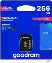Карта памяти GOODRAM microSD 256 ГБ CL10 UHS I + адаптер