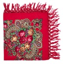 Женский народный шарф Highlander, цветочный узор с бахромой, весна