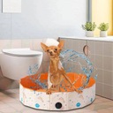 Skladací bazén pre psov Odolný bazén pre psov z PVC, detská vanička 80 cm x 20 cm oranžová Farba iná