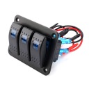 MARINE CAR RV 3 GANG TOGGLE ПАНЕЛЬ ПЕРЕКЛЮЧАТЕЛІ KOLYSKOWYCH 12-24 V ZE SWIATLEM LED (СВІТЛОДІОД)  (18171049986) фото min 9