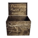 DREWNIANE PUDEŁKO NA KOPERTY RUSTYKALNE BRĄZOWE