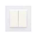 SIMON 10 KOMPLET ŁĄCZNIK PODWÓJNY ŚWIECZNIKOWY CW5.01/11 RAMKA BIAŁA