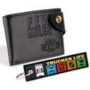 Изготовленный на заказ мужской кожаный кошелек RFID + брелок для ключей TIR