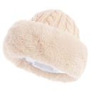 CZAPKA DAMSKA ZIMOWA STYLOWA MODNA ELEGANCKA CIEPŁA , SZTUCZNE FUTERKO Cd12