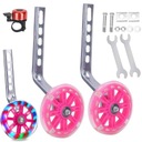 ДЕТСКИЕ ТРЕНИРОВОЧНЫЕ КОЛЕСА, ДОПОЛНИТЕЛЬНЫЙ ВЕЛОСИПЕД, 12–20 ДЮЙМОВ, СВЕТОДИОДНЫЕ, СВЕТЯЩИЕСЯ