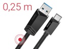 КАБЕЛЬ Hama USB-C — USB-A Gen1, 5 Гбит/с, 0,25 м, черный
