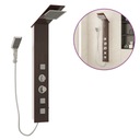 Panel prysznicowy, szklany, brązowy