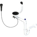 СИФОН РАКОВИНА, 1 ГРЕБНЯ, ЧЕРНЫЙ, АВТОМАТИЧЕСКАЯ КНОПКА 3,5 ДЮЙМА