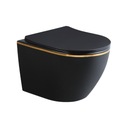 ПОДВЕСНОЙ УНИТАЗ БЕЗОБЕДКИ MIZU, ЧЕРНЫЙ МАТ, МЕДЛЕННО ЗАКРЫВАЮЩЕЕ СИДЕНЬЕ, ДЮРОПЛАСТ