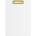 ДОСКА С ЗАЖИМОМ А4 БУФЕР ОБМЕНА белый + золото механизм BIURFOL