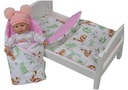 POŚCIEL BECIK DLA LALEK BAWEŁNA PODUSZKA KOŁDERKA KOMPLET DO WÓZKA ŁÓŻECZKA
