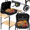 УГОЛЬНЫЙ ГРИЛЬ С КРЫШКОЙ САДОМ БОЛЬШАЯ ХРОМИРОВАННАЯ РЕШЕТКА ПОЛКИ КОЛЕСА ВЕНТИЛЯТОР