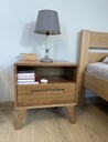 Nočný stolík bukový drevený blum užší nočný stolík s-40 cm Výška nábytku 52 cm