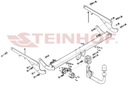 WYPINANY BARRA DE REMOLQUE GANCHO DE REMOLQUE PARA MAZDA CX-9 II (TC) EE.UU. DE 2016-2023 