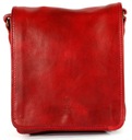 Pánska kožená taška cez rameno poštárka malá červená talianska Kolekcia oldskul