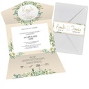 СВАДЕБНЫЕ ПРИГЛАШЕНИЯ КОНВЕРТ С ЛИСТЬЯМИ Z2