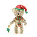 Брошь на булавке, значок TEDDY Мишка Санта-Клаус, подарок, украшение для вечеринки /2198
