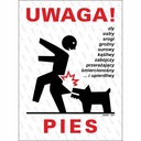 ДОСКА ПВХ Внимание! Собака 15х20см