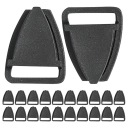 100 PIECES BLACK PLASTIKOWYCH TROJKATNYCH KLAMER DO HELMET OCHRONNEGO Z DISTRIBUTOR BELTS  photo 7