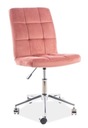 МОЛОДЕЖНОЕ ВРАЩАЮЩЕЕСЯ КРЕСЛО Q020 бархат розовый